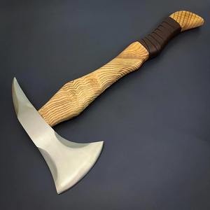 Hacha de Batalla Vikinga de Acero al Carbono Forjado, Hecha a Mano, de Alta Calidad, Grado Industrial, para Camping, Supervivencia y Corte de Madera, Cuchillos NM - Product Image 3