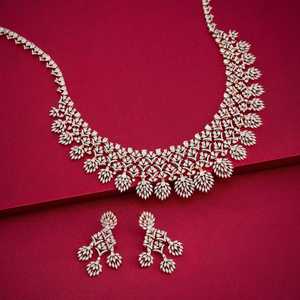Zircon Necklace 187173 Elegant <b>Wedding</b> <b>Accessory</b> with Dazzling Zircon Stones - Product Image 2