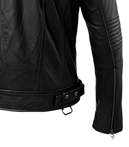 Veste en cuir véritable élégante et de haute qualité pour homme, confortable, décontractée, style streetwear pour l'hiver, vente en gros pour motards - Product Image 6