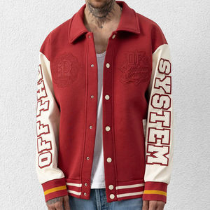 Veste zippée personnalisée pour hommes de haute qualité 100% laine polaire coupe-vent élégant design de bombardier vintage col montant poche à capuche - Product Image 6