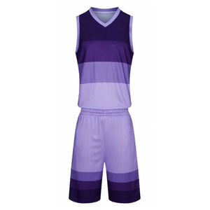 Uniforme de ropa deportiva de poliéster, camiseta de baloncesto y pantalones cortos, uniforme de equipo con bolsillos, conjuntos de uniformes de baloncesto cómodos - Product Image 2