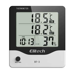 Elitech BT-3 デジタル湿度計 温度計 温湿度モニター 室内/屋外用 - Product Image 1