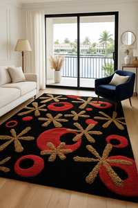 Fournisseur direct d'usine de tapis en laine brodée artisanale de grande taille tapis de salon tendance pour la prière - Product Image 2