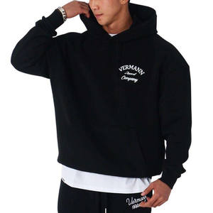 Survêtements d'entraînement personnalisés à impression bouffante avec broderie de jogging pour hommes Slim Fit 100% sweat cargo en coton Sweats à capuche et sweat-shirts pour hommes - Product Image 3