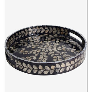 Plateaux de serveur de chocolat et de nourriture de forme carrée vintage fabriqués avec des plats de service de nourriture en nacre blanche pour les fournitures d'hôtel - Product Image 3