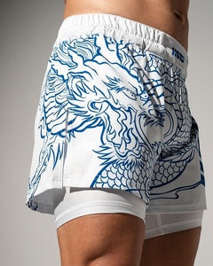 Pantalones Cortos de Boxeo y MMA de Alta Calidad con Estampado por Transferencia de Calor, Nuevo Diseño de Leopardo, Artes Marciales, Unisex, Ligeros, Transpirables, 100% - Product Image 4