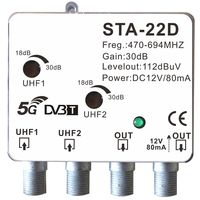 Amplificateur d'antenne TV extérieure WEB 30dB en alliage de zinc 470-694MHz 5G DVB-T avec indicateur LED pour VHF UHF, moule privé, Chine