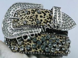 Ceinture intelligente Western en cuir et crocodile avec boucles en cristal Bling Bling Fleurs pour vêtements Bottes de cheval ou licou - Product Image 5