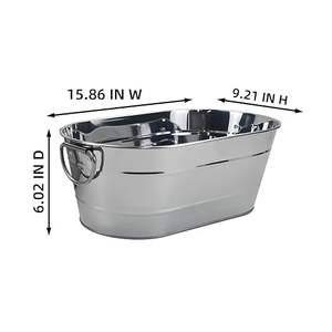 Seau à glace carré en métal enduit de haute qualité pour les fêtes d'intérieur de bar d'hôtel à la maison - Product Image 3