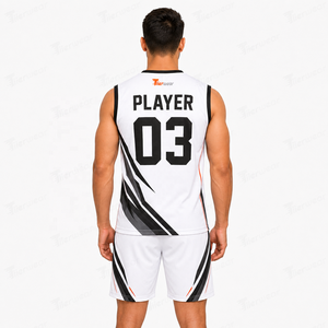 Uniforme de volley-ball unisexe, impression par sublimation, polyester respirant, tissu de performance à teinture intégrale, maillot à manches courtes et short - Product Image 4