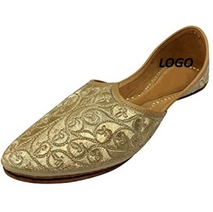 Precio barato hombres zapatos Khussa sandalias pisos Slip hecho a medida hecho a mano Punjabi boda Jutti - Product Image 5