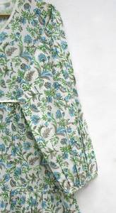 Vestido MIDI de algodón bohemio blanco más vendido para mujer, personalizable con decoración de botones, nueva ropa de fiesta Maxi con cuello escalonado - Product Image 4