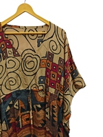Luxe Sari Soie Caftan Doux Nuit Porter Maison Robe Jardin Robe Pour femme Taille Libre Caftan