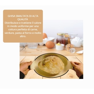 Plat de cuisson ovale en fonte émaillée de 1,5 L pour lasagnes, rôtis et flans, compatible induction, disponible en plusieurs couleurs - Product Image 3