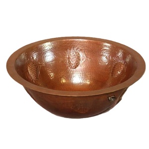 Vente fraîche de grands bols de pédicure en métal de luxe Designer pédicure bols ronds martelés bol de pédicure en cuivre - Product Image 2