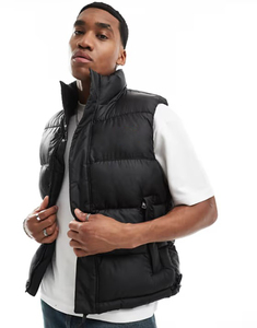 Fabricant de manteaux d'hiver pour hommes Veste d'hiver à bulles respirante sans manches Gilet matelassé personnalisé pour hommes Gilet en duvet fin très vendu - Product Image 1