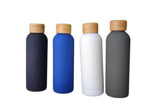 Botella de agua con acabado de terciopelo suave al tacto, sin BPA, reutilizable, a prueba de fugas y elegante para gimnasio de oficina o uso en viajes - Product Image 2