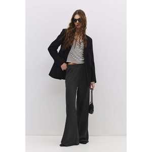 Pantalon décontracté texturé 100% polyester Coupe régulière Longueur mi-longue - Product Image 1