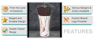 Lavabo monobloc de qualité supérieure Lavabo à main en céramique de qualité supérieure de qualité supérieure disponible à un excellent prix - Product Image 3