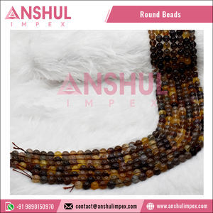 Nuevo Diseño de Alta Gama, Logotipo Personalizado Disponible, Cuentas Redondas de Fluorita de Miel AAA de 8 mm para Pulseras, Modelo RB-HFL-AAA-8 de Anshul Impex - Product Image 6