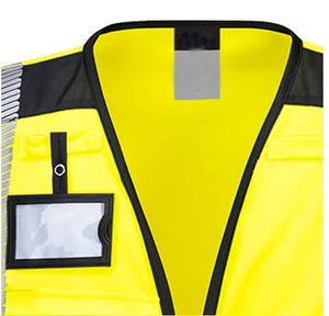 Cómodo Chaleco de trabajo de seguridad de alta visibilidad Ropa de trabajo con características protectoras de cremallera reflectante - Product Image 2