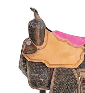 Juego de tachuelas de cuero genuino de primera calidad, monturas de carreras occidentales e inglesas para montar a caballo - Product Image 4