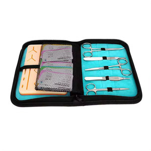 Kit chirurgical étudiant en acier inoxydable de haute qualité manche de couteau de scalpel certifié CE ensemble d'instruments de suture en plastique - Product Image 1