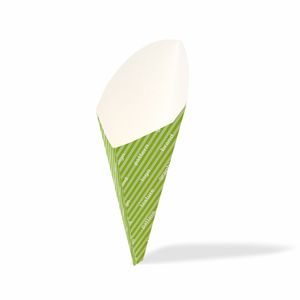 Cônes en carton polyéthylène personnalisés pour aliments frits 185x26,5 cm - Product Image 1