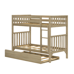 Lineage Corporation Brubaker Twin Litera estándar de madera maciza Características de almacenamiento ajustables para dormitorio infantil - Product Image 2