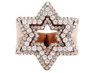 Hip Hop Style Iced Out <b>Gold</b> Plated 925 Sterling Silver Fully Moissanite Diamond Star <b>Ring</b> For <b>Men</b> - Product Image 2