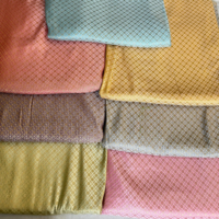 Tissu tricoté en soie/coton luxueux, brocart jacquard écologique avec motif imprimé pour sacs