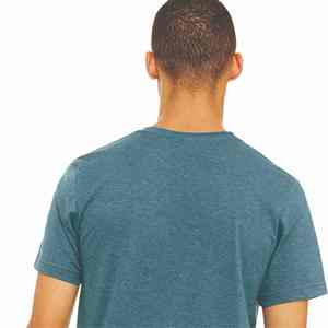 T-shirt ras du cou en coton biologique 100% pour hommes Coupe décontractée durable avec motif de caractère Tissu tricoté uni - Product Image 1