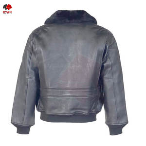 Chaqueta de Cuero Premium para Hombre, Color Sólido, Marca Personalizada, Alta Calidad, Tallas Grandes, Compatible con OEM y ODM - Product Image 6