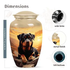 Urna de Cremación para Cenizas de Mascotas Rottweiler, Urna Conmemorativa para Perros Sunset Mountain - Product Image 2