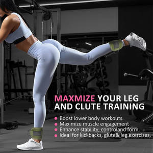 Correa de Tobillo de Neopreno para Gimnasio con Logotipo Personalizado, con Anillo en D, Acolchado Grueso, Ajustable, Accesorio de Entrenamiento para Hombres y Mujeres - Product Image 2