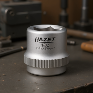 Douille carrée extra courte Hazet 1/2'' avec design hexagonal moleté - Product Image 3