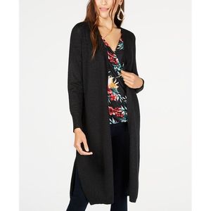 Cardigan Corto da Donna Thalia Sodi XX-Large in Lurex Nero con Stampa Floreale in Lana, Casual con Bottoni Decorativi per l'Autunno - Product Image 1