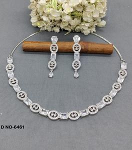 Ensemble de collier de fête classique américain en laiton et zircon SKU 6461 C-8 - Product Image 1