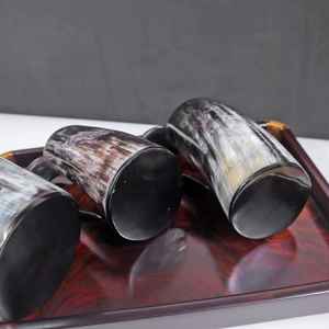 Jarra de Cuerno Artesanal para Cerveza, Hidromiel y Cerveza Alemana, Estilo Vikingo, Fabricada en India. - Product Image 2