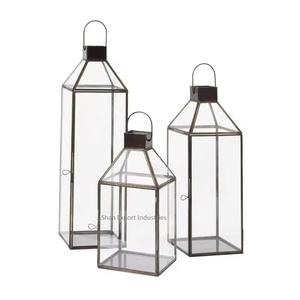 โคมไฟทรงเทียนทำจากแก้วแบบแขวนทำจากโลหะสีดำสำหรับงานปาร์ตี้คริสต์มาส - Product Image 4
