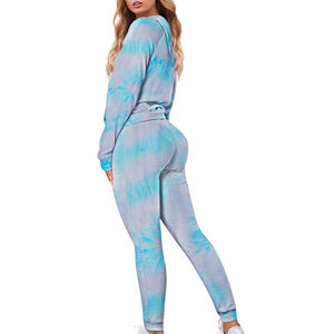 Chándal Tie Dye para mujer con estilo a la moda, ropa deportiva cómoda, Ideal para entrenamiento, gimnasio, correr, entrenamiento y ropa informal diaria - Product Image 3