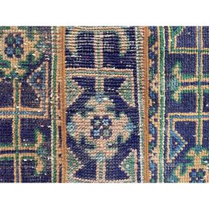 Alfombra Turca de 1.8x4.8 pies, Alfombra Azul Ombré de Lana - Product Image 5