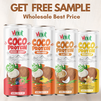 Lait de protéines de noix de coco à la mangue 330 ml Fabrication vietnamienne |   Protéine 20g Prix de gros Échantillon gratuit Marque privée OEMODM