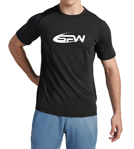 Camiseta de gimnasio de mezcla clásica para hombre, mezcla suave de algodón y poliéster, ajuste cómodo, rejilla de hombro para durabilidad, ropa de calle de gimnasio informal híbrida - Product Image 1