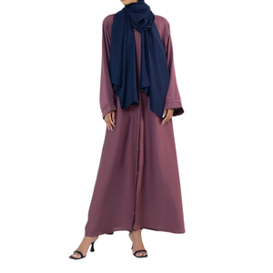 Abaya Larga Estilo Dubái 2024 para Mujer, Talla Grande, Diseño Simple en la Espalda, Vestido de Oración Islámico Árabe Turco, Tradicional Musulmán, Ligero - Product Image 4