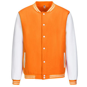 Meilleure vente Varsity Jacket pour hommes Chenille Broderie Streetwear Veste Logo personnalisé Respirant Léger Bouton unique - Product Image 1