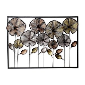 Hot Sale Framed <b>Wall</b> Art Modern Metal <b>Leaf</b> <b>Walls</b> Decoration exporter Unique Gold Hanging Crafts Home Room <b>Decor</b> Flower <b>Wall</b> Art - Product Image 3