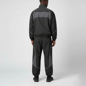 Chándales de nailon de retazos de primera calidad para hombre, ropa de calle de Color sólido, buena venta al por mayor, conjunto de 2 piezas hecho a medida - Product Image 2