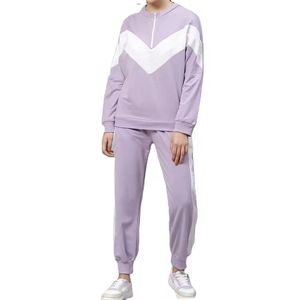 Ropa de invierno de calidad superior Chándal de lana para mujer Diseño de dos piezas Tu propio chándal de lana de manga larga para mujer - Product Image 1