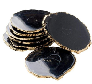 Epoxy Resin <b>Coaster</b> <b>Set</b> <b>With</b> Round <b>Holder</b> for Restaurant Modern Design Resin Tea Cup <b>Coasters</b> <b>Sets</b> - Product Image 2